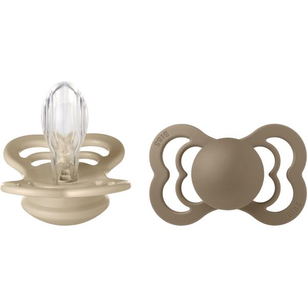 BIBS BIBS Supreme Silicone Size 2: 6+ months биберон Vanilla / Dark Oak 2 бр.