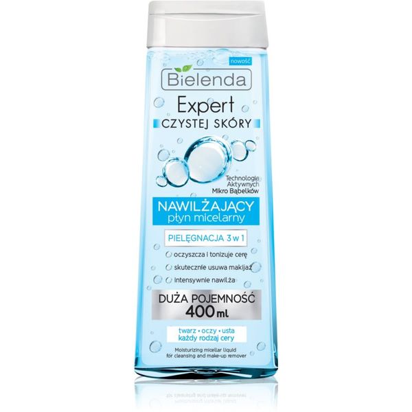 Bielenda Bielenda Expert Pure Skin Moisturizing мицеларна почистваща вода 3 в 1 400 мл.