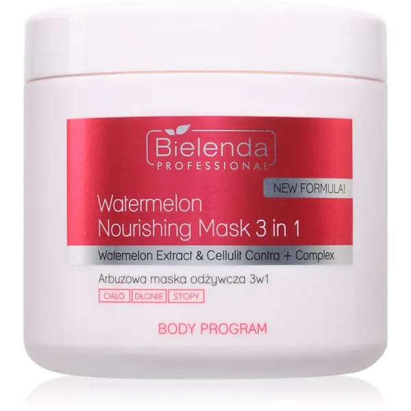 Bielenda Professional Bielenda Professional Body Program Watermelon Nourishing Mask 3in1 интензивно хидратираща и подхранваща маска за тяло 600 мл.