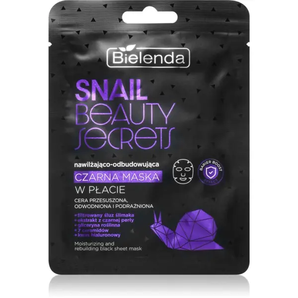 Bielenda Bielenda Snail Beauty Secrets хидратираща платнена маска за суха и раздразнена кожа 1 бр.