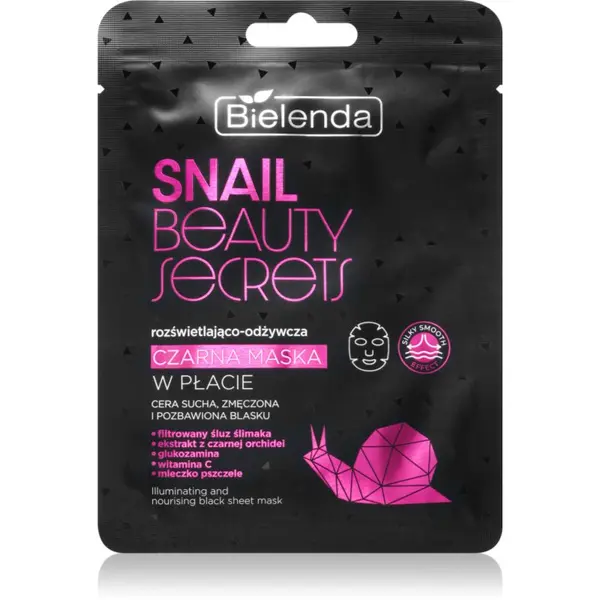 Bielenda Bielenda Snail Beauty Secrets подхранваща платнена маска за уморена кожа 1 бр.