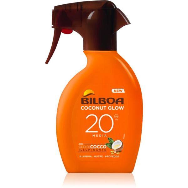 Bilboa Bilboa Coconut Glow слънцезащитен спрей SPF 20 200 мл.