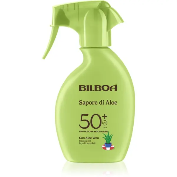 Bilboa Bilboa Sapore di Aloe Trigger слънцезащитен спрей с алое вера SPF 50+ 250 мл.
