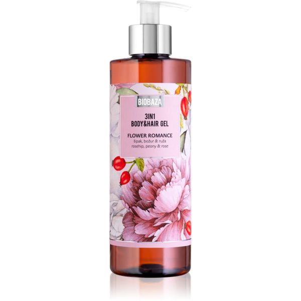 BIOBAZA BIOBAZA 3in1 Body&Hair Gel Flower Romance шампоан, балсам и душ гел 3 в 1 400 мл.