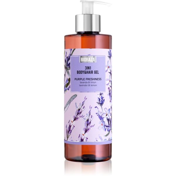 BIOBAZA BIOBAZA 3in1 Body&Hair Gel Purple Freshness шампоан, балсам и душ гел 3 в 1 400 мл.