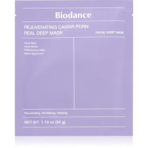 Biodance Biodance Rejuvenating Caviar PDRN Real Deep Mask ревитализираща маска възстановяващ кожната бариера 34 гр.