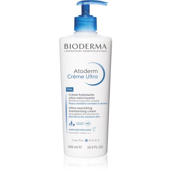 Bioderma Bioderma Atoderm Créme Ultra подхранващ крем за тяло за нормална към суха чувствителна кожа парфюмиран 500 мл.