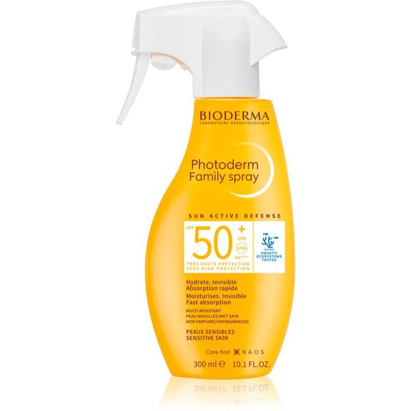 Bioderma Bioderma Photoderm Sun active defense освежаващ слънцезащитен спрей за лице SPF 50+ 300 мл.