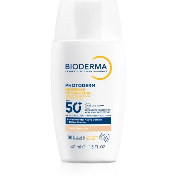 Bioderma Bioderma Photoderm XDefense Tinted защитна тонирана течност за лице SPF 50+ цвят 01 Very Light 40 мл.