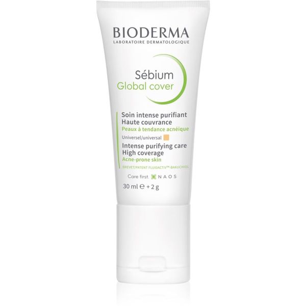 Bioderma Bioderma Sébium Global Cover интензивна коригираща грижа за кожа, склонна към акне цвят натурално 30 мл.