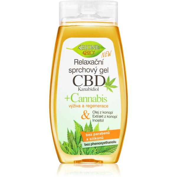 Bione Cosmetics Bione Cosmetics Cannabis CBD релаксиращ душ гел с конопено масло 260 мл.