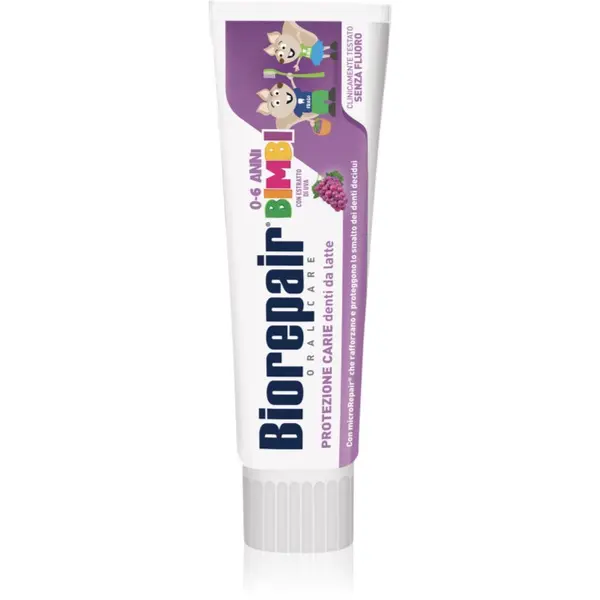Biorepair Biorepair Kids 0-6 Grape паста за зъби за деца за възстановяване на зъбния емайл Grape 50 мл.