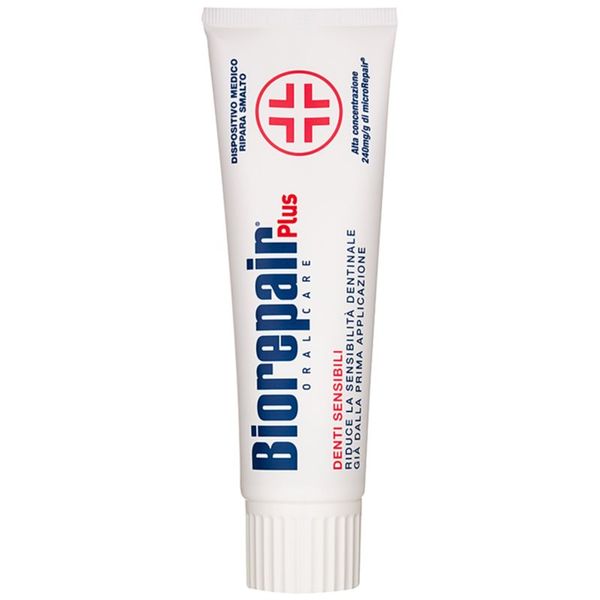 Biorepair Biorepair Plus Sensitive Teeth биоактивна паста за намаляване чувствителността на зъби и възстановяване на зъбни емайл 75 мл.