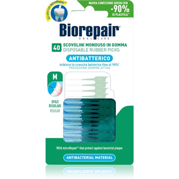 Biorepair Biorepair Rubber Picks Regular клечки за зъби Green - Regular 40 бр.