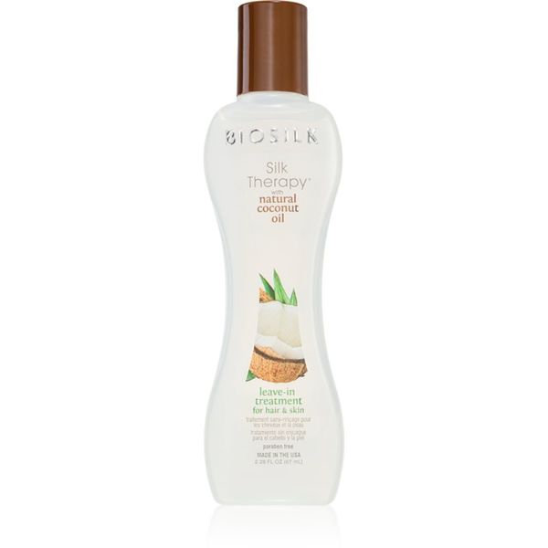 Biosilk Biosilk Silk Therapy Natural Coconut Oil хидратираща грижа без отмиване за коса и тяло 67 мл.