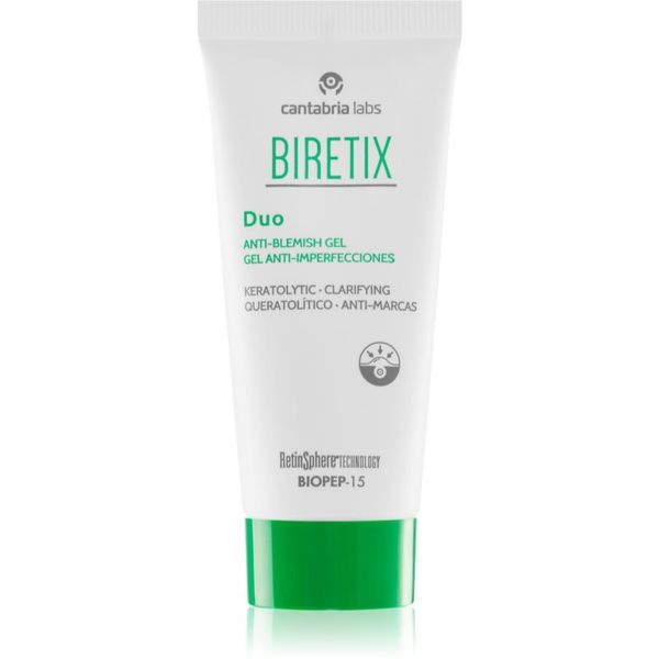 Biretix Biretix Treat Duo Anti-Blemish Gel коригираща възстановяваща антирецидивна грижа против несъвършенства на кожата и следи от акне 30 мл.