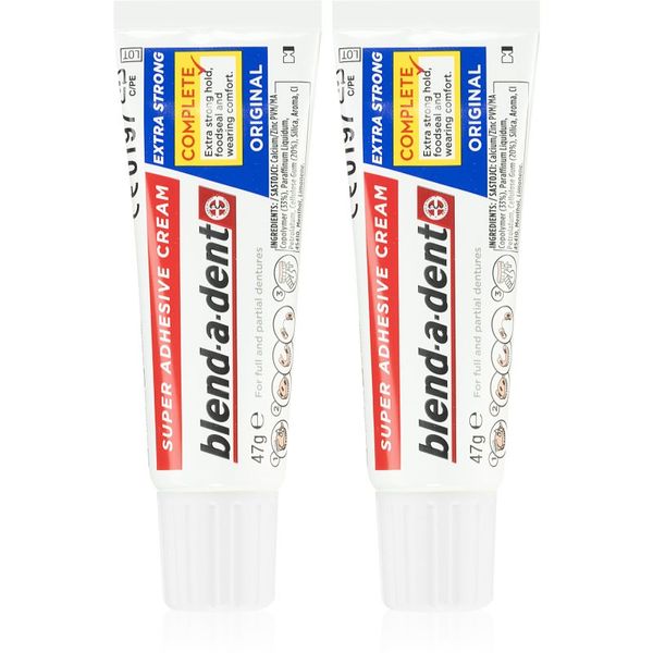 Blend-a-dent Blend-a-dent Extra Strong Original лепило крем за зъбни протези 2x47 гр.