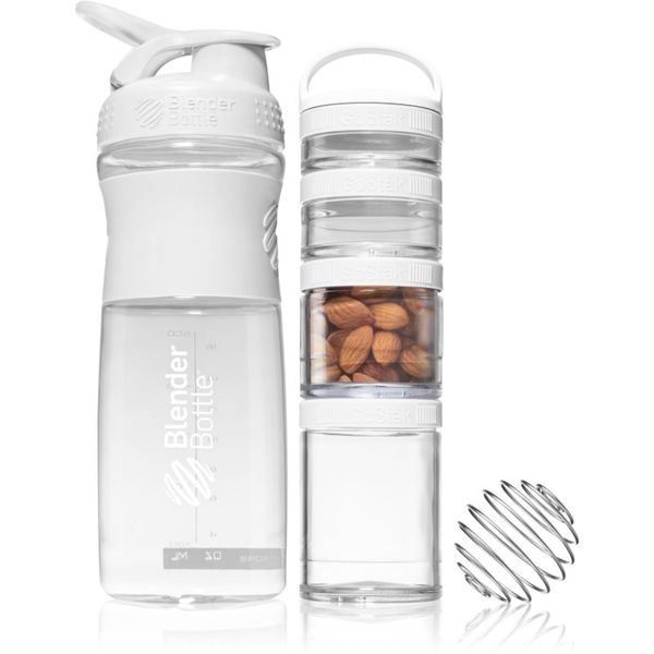 Blender Bottle Blender Bottle Sport Mixer® GoStak подаръчен комплект White(за спортисти) боя