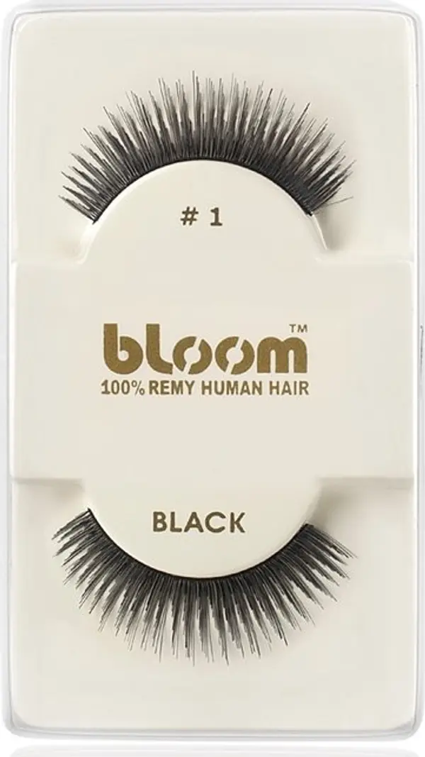 Bloom Bloom Natural изкуствени мигли от естествен косъм No. 1 (Black) 1 см