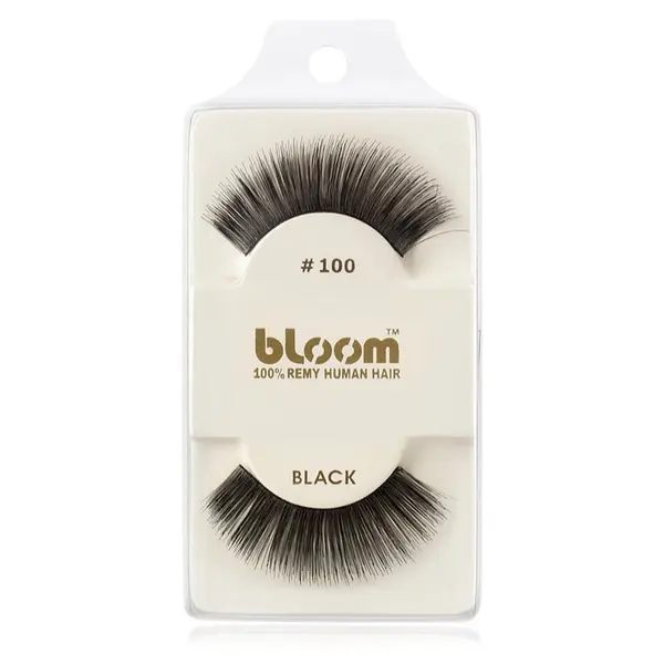 Bloom Bloom Natural изкуствени мигли от естествен косъм No. 100 (Black) 1 см