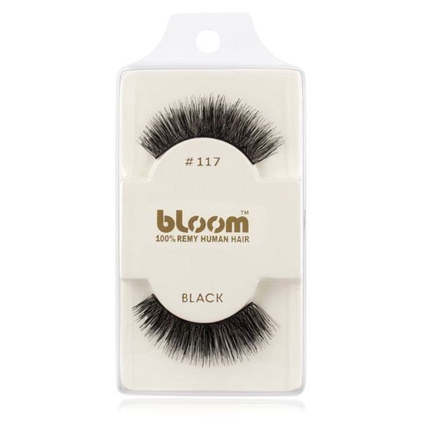 Bloom Bloom Natural изкуствени мигли от естествен косъм No. 117 (Black) 1 см