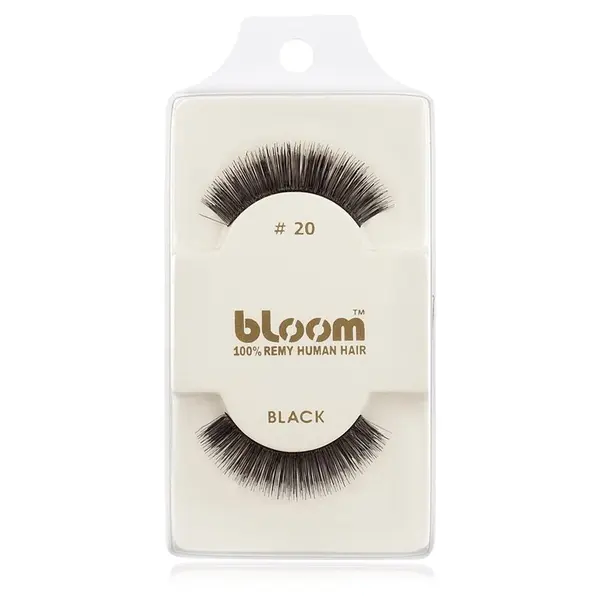 Bloom Bloom Natural изкуствени мигли от естествен косъм No. 20 (Black) 1 см