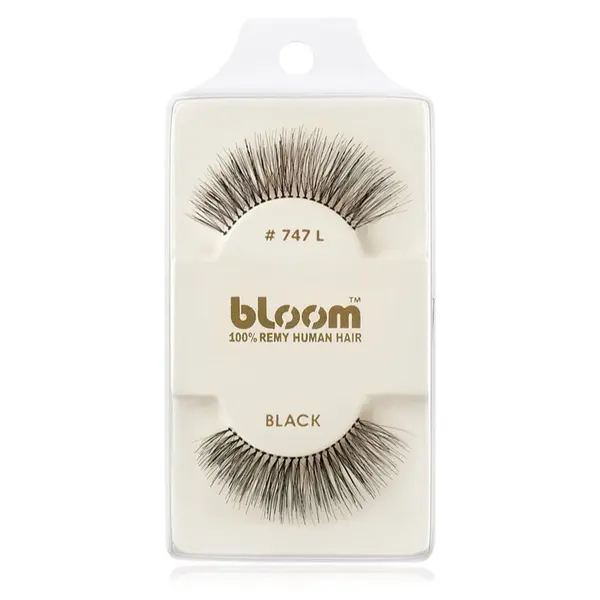 Bloom Bloom Natural изкуствени мигли от естествен косъм No. 747L (Black) 1 см