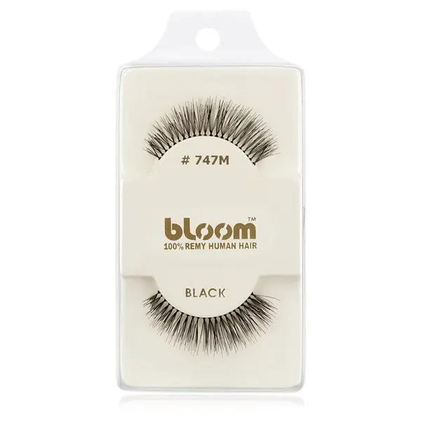 Bloom Bloom Natural изкуствени мигли от естествен косъм No. 747M (Black) 1 см