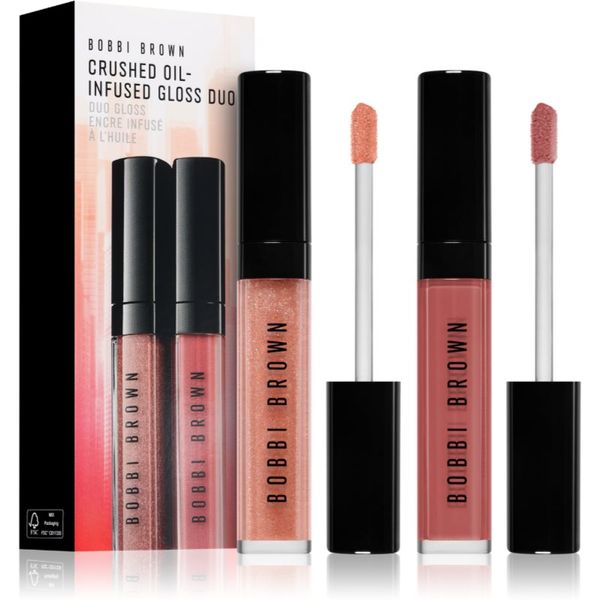 Bobbi Brown Bobbi Brown Crushed Oil-Infused Gloss Duo Brow Pencil подаръчен комплект за устни 2 бр.