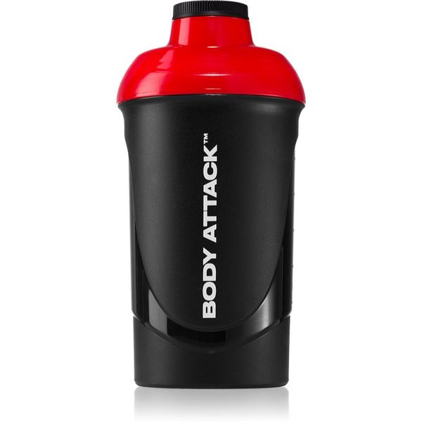 Body Attack Body Attack Shaker спортен шейкър не съдържа BPA боя Black-Red 600 мл.
