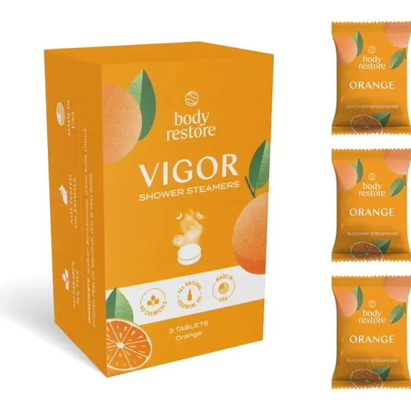 Body Restore Body Restore Vigor Shower Steamers таблетки за душ аромати Orange 3 бр.