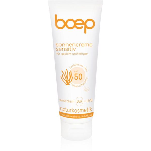 Boep Boep Natural Sun Cream Sensitive слънцезащитен крем SPF 50 100 мл.