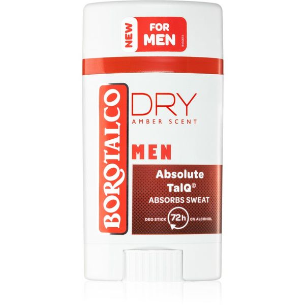 Borotalco Borotalco MEN Dry дезодорант стик 72 ч. за мъже Amber Scent 40 мл.