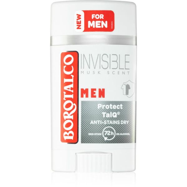 Borotalco Borotalco MEN Invisible дезодорант рол-он против бели и жълти петна за мъже аромати Musk Scent 40 мл.