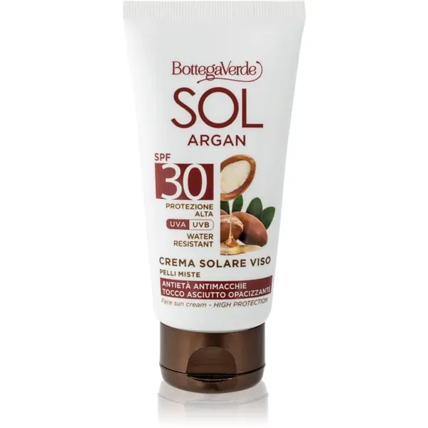 Bottega Verde Bottega Verde Sol Argan слънцезащитен крем за смесена и мазна кожа SPF 30 50 мл.