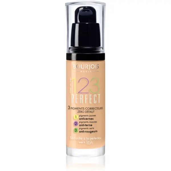 Bourjois Bourjois 123 Perfect течен фон дьо тен за съвършен външен вид цвят 55 Beige Fonce SPF 10 30 мл.