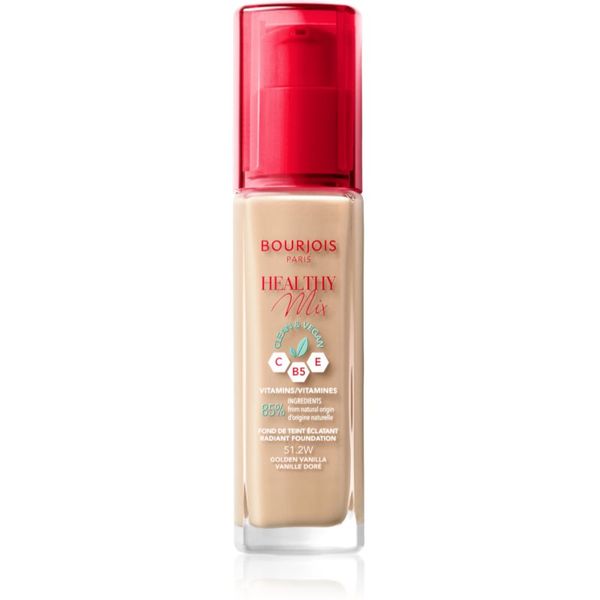 Bourjois Bourjois Healthy Mix озаряващ хидратиращ фон дьо тен 24 часа цвят 51.2W Golden Vanilla 30 мл.