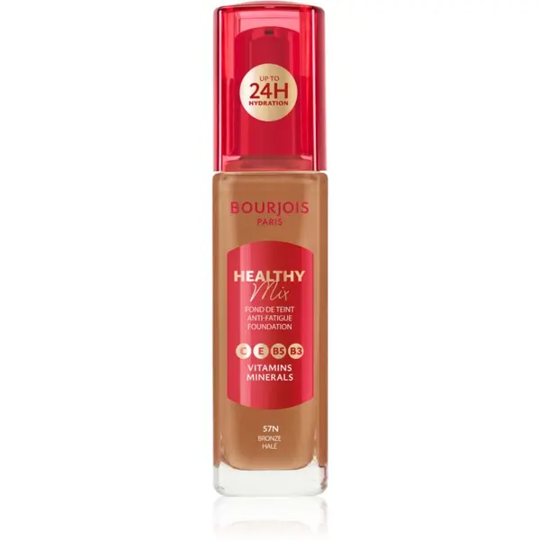 Bourjois Bourjois Healthy Mix озаряващ хидратиращ фон дьо тен 24 часа цвят 57N Bronze 30 мл.