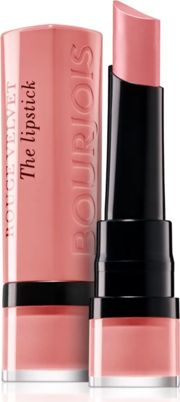 Bourjois Bourjois Rouge Velvet The Lipstick матиращо червило цвят 02 Flaming’ Rose 2,4 гр.