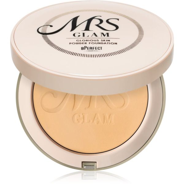 BPerfect BPerfect Mrs Glam Glorious Skin Powder Foundation компактна пудра за матиране цвят 04 Medium Gold 70 гр.