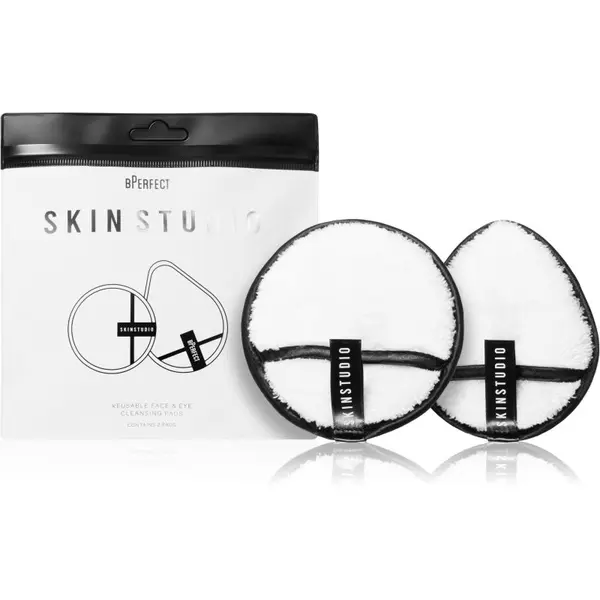 BPerfect BPerfect Skin Studio Face & Eye Makeup Cleansing 2 Pads тампони за почистване на грим, които могат да се перат 2 бр.