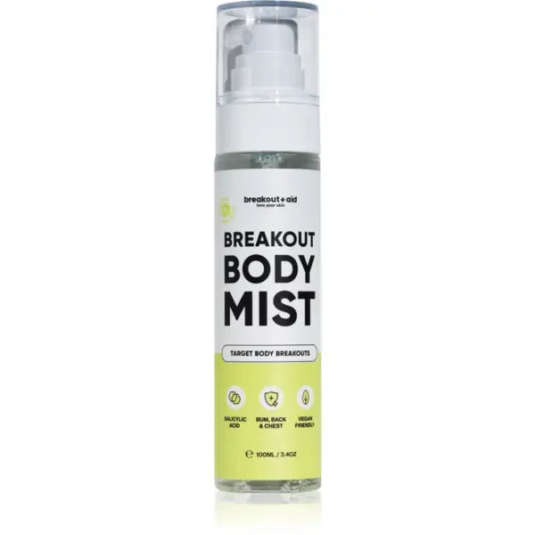 breakout + aid breakout + aid Body Mist спрей за тяло против акне 100 мл.