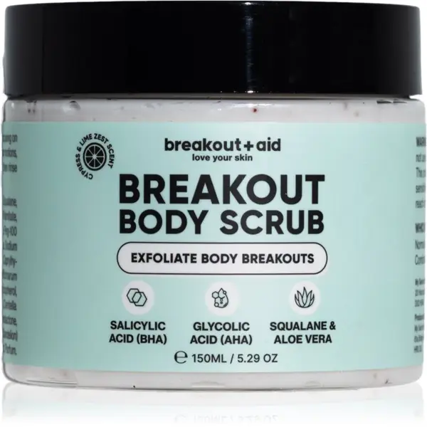breakout + aid breakout + aid Body Scrub пилинг за тяло против акне 150 мл.