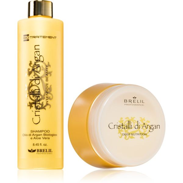 Brelil Professional Brelil Professional Cristalli di Argan Set подаръчен комплект (за блясък и мекота на косата)