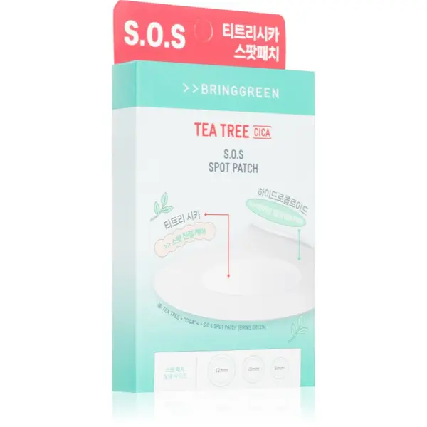 BRINGGREEN BRINGGREEN Tea Tree Cica SOS Spot Patch лепенки за проблемна кожа с успокояващ ефект 100 бр.