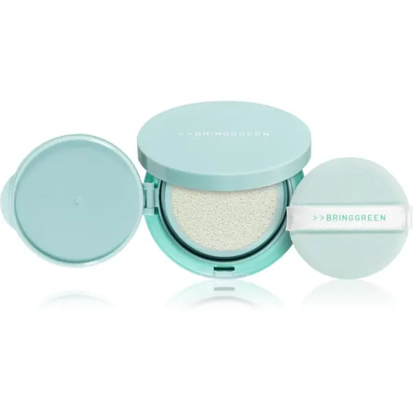 BRINGGREEN BRINGGREEN Tea Tree Cica Tone Up Sun Cushion лек защитен флуид с апликатор SPF 50+ 15 гр.