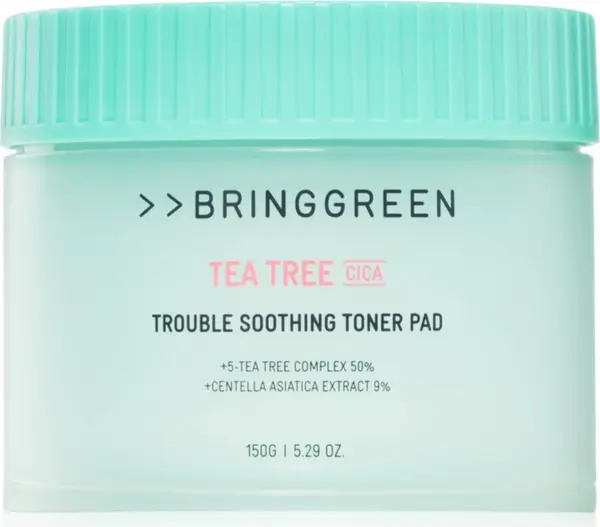 BRINGGREEN BRINGGREEN Tea Tree Cica Trouble Soothing Toner Pad тонизиращи възглавнички с успокояващ ефект 90 бр.