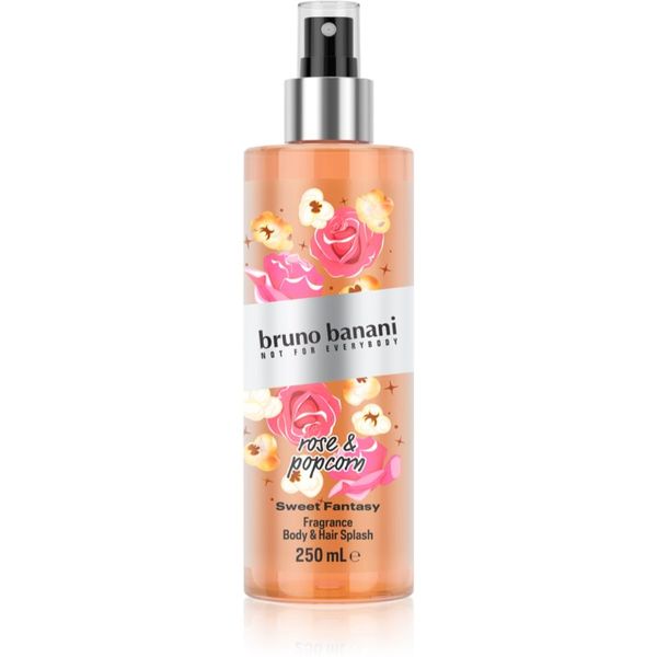 Bruno Banani Bruno Banani Sweet Fantasy Rose & Popcorn парфюмиран спрей за тяло за тяло и коса за жени  250 мл.