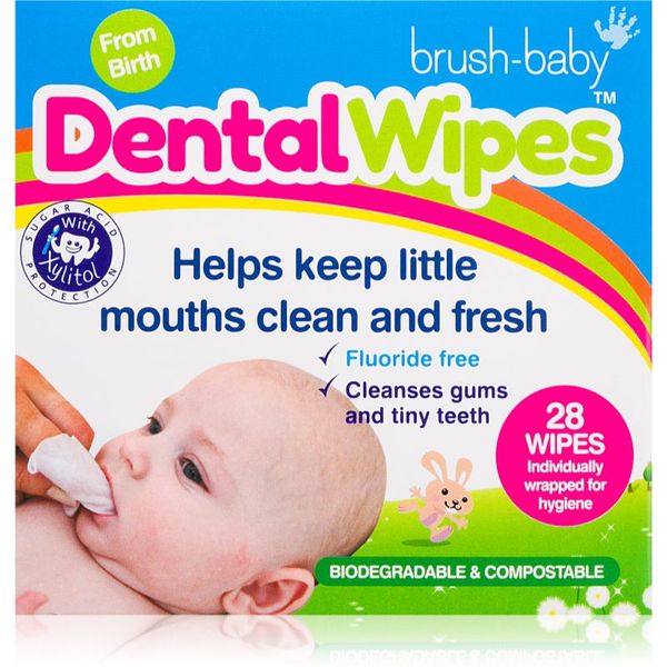 Brush Baby Brush Baby DentalWipes кърпички за зъби за деца 6 бр.