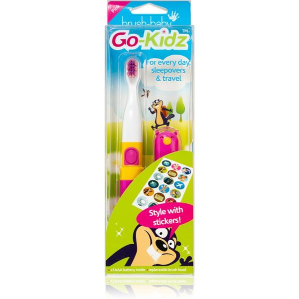 Brush Baby Brush Baby Go-Kidz четка за зъби с батерии над 3 г. Pink/Blue 1 бр.
